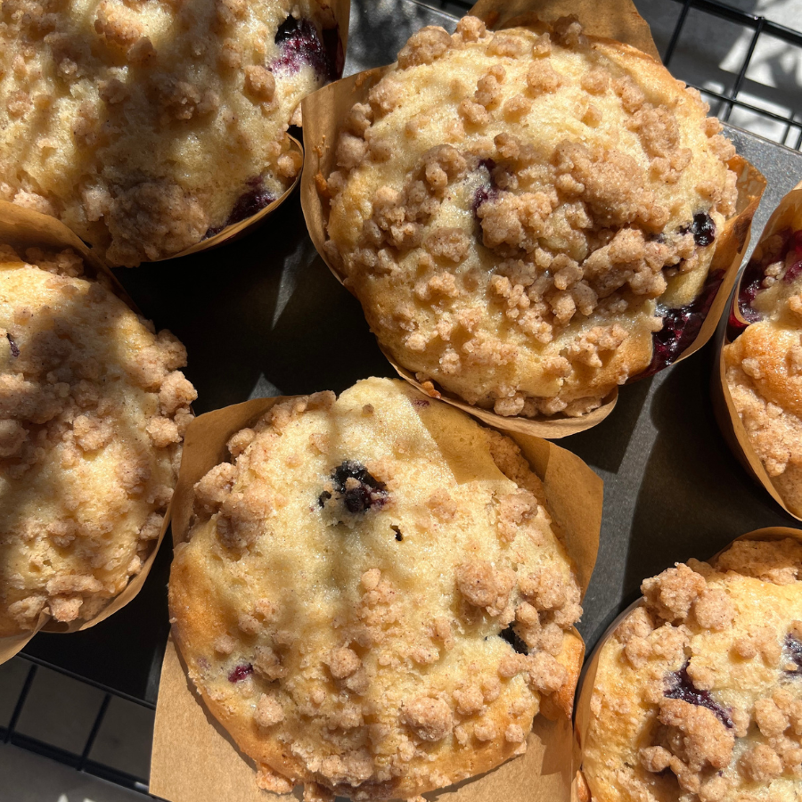 Blueberry Muffins with Crumble Top - GF - New Years Eve Pickup