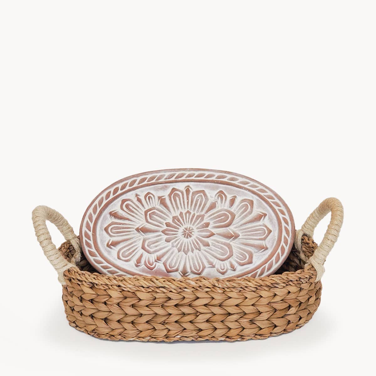 Handmade Bread Warmer & Wicker Basket - Flower